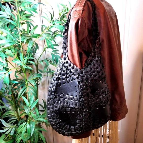 Shoulder Bag Loop Chain Link Leather - Picture 6 of 6